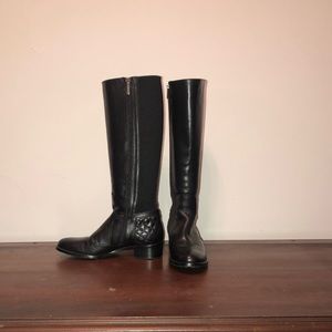 Aquatalia Marvin K Oralie Riding Boots Black